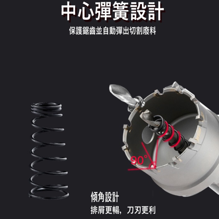 【三兄弟】鎢鋼圓穴鑽 15mm-50mm 其他規格歡迎詢問 圓穴鋸 開孔器 異刃型 丸穴鋸 開孔工具-細節圖2