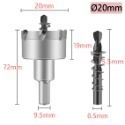 【鴻鈞】 鎢鋼圓穴鑽 【台灣快速出貨】 15mm-50mm 開孔器 圓穴鋸 圓穴鑽 洗孔鑽頭 穴鑽 開孔鑽頭-規格圖8