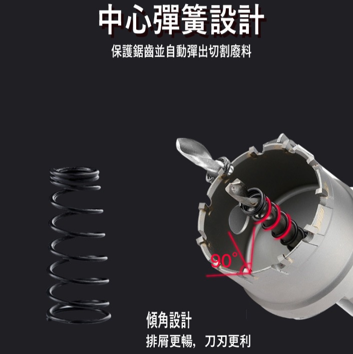 【三兄弟】鎢鋼圓穴鑽 51mm-150mm 其他規格歡迎詢問 圓穴鋸 開孔器 異刃型 丸穴鋸 開孔工具-細節圖2