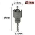 【三兄弟】 六角柄圓穴鋸 【電動起子機適用】14mm-38mm 圓穴鋸 開孔器 木工開孔器 穴鑽 洗孔鑽頭-規格圖8