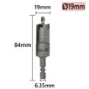 【鴻鈞】 六角柄圓穴鋸 【電動起子機適用】14mm-38mm 圓穴鋸 開孔器 木工開孔器 穴鑽 洗孔鑽頭-規格圖8