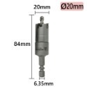 【鴻鈞】 六角柄圓穴鋸 【電動起子機適用】14mm-38mm 圓穴鋸 開孔器 木工開孔器 穴鑽 洗孔鑽頭-規格圖8