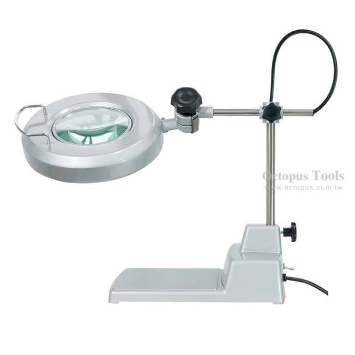 【三兄弟】LED檯燈工作放大鏡 5倍 100-240V 206.730 206.020 檯燈式 鎖桌式 octopus-細節圖2
