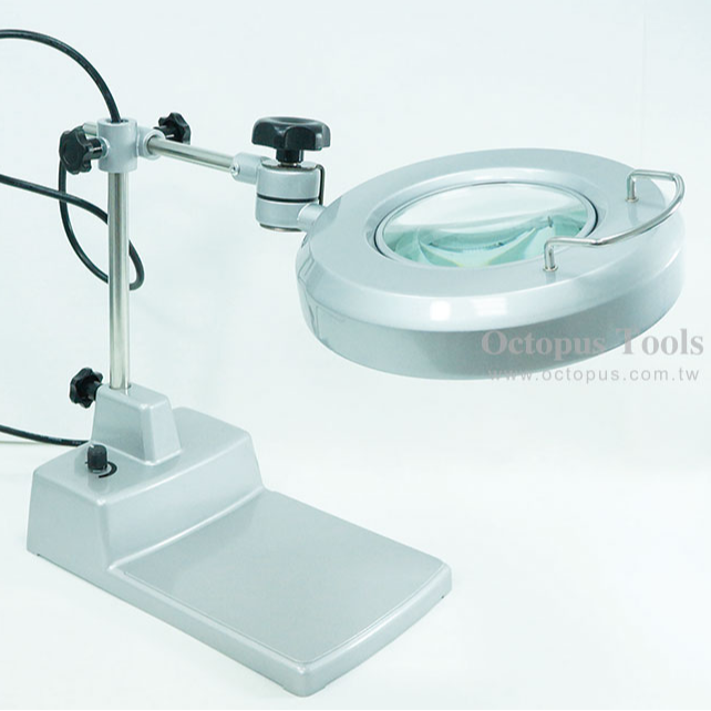 【三兄弟】LED檯燈工作放大鏡 5倍 100-240V 206.730 206.020 檯燈式 鎖桌式 octopus-細節圖4