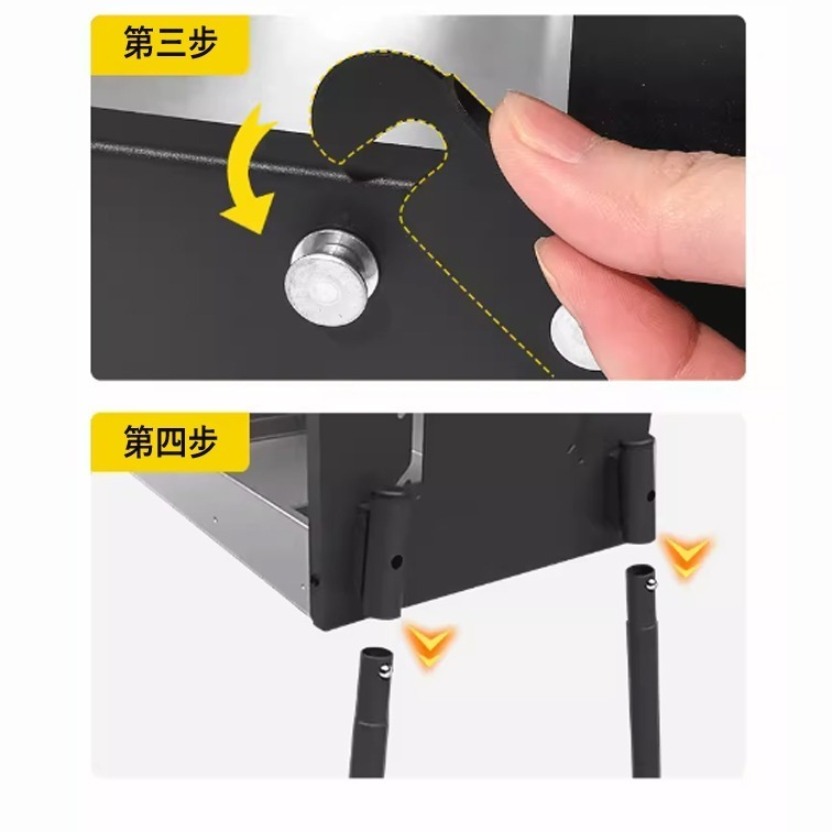 【鴻鈞】 不銹鋼摺疊烤肉架 【台灣現貨】 烤肉架 烤肉爐 烤肉 燒烤爐 BBQ 烤肉用具-細節圖8
