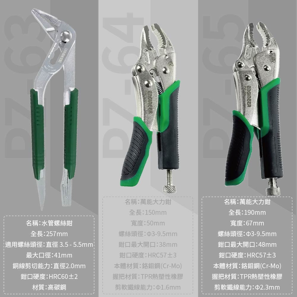 【鴻鈞】 水管螺絲鉗 萬能大力鉗 【快速出貨】 PZ-63 PZ-64 PZ-65 PZ-67 PZ-68 PZ-82-細節圖7