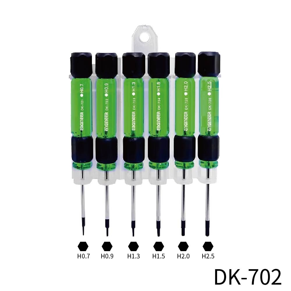 【鴻鈞】 精密起子6支組 【台灣快速出貨】 Engineer DK-701 DK-704 起子 起子組 精密起子-規格圖7