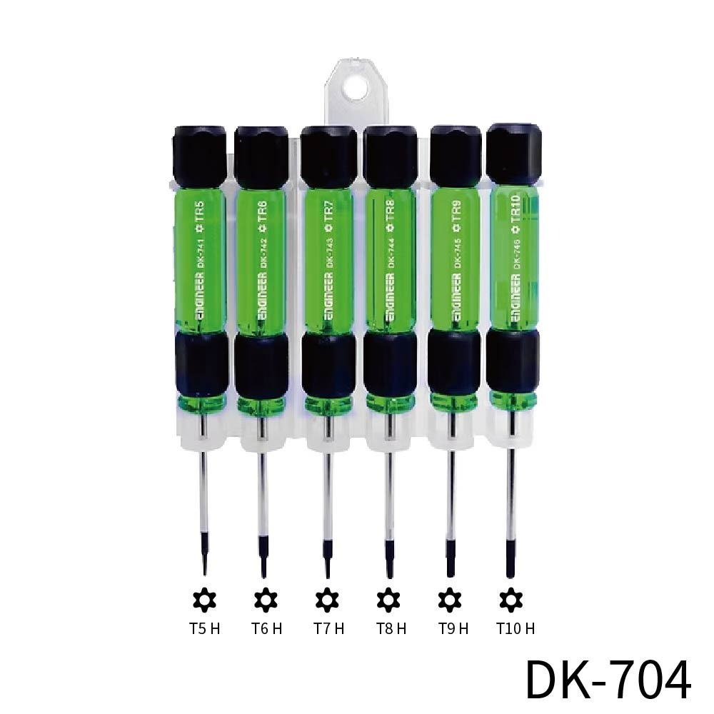 【鴻鈞】 精密起子6支組 【台灣快速出貨】 Engineer DK-701 DK-704 起子 起子組 精密起子-規格圖7