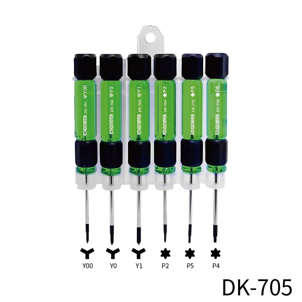 【鴻鈞】 精密起子6支組 【台灣快速出貨】 Engineer DK-701 DK-704 起子 起子組 精密起子-規格圖7