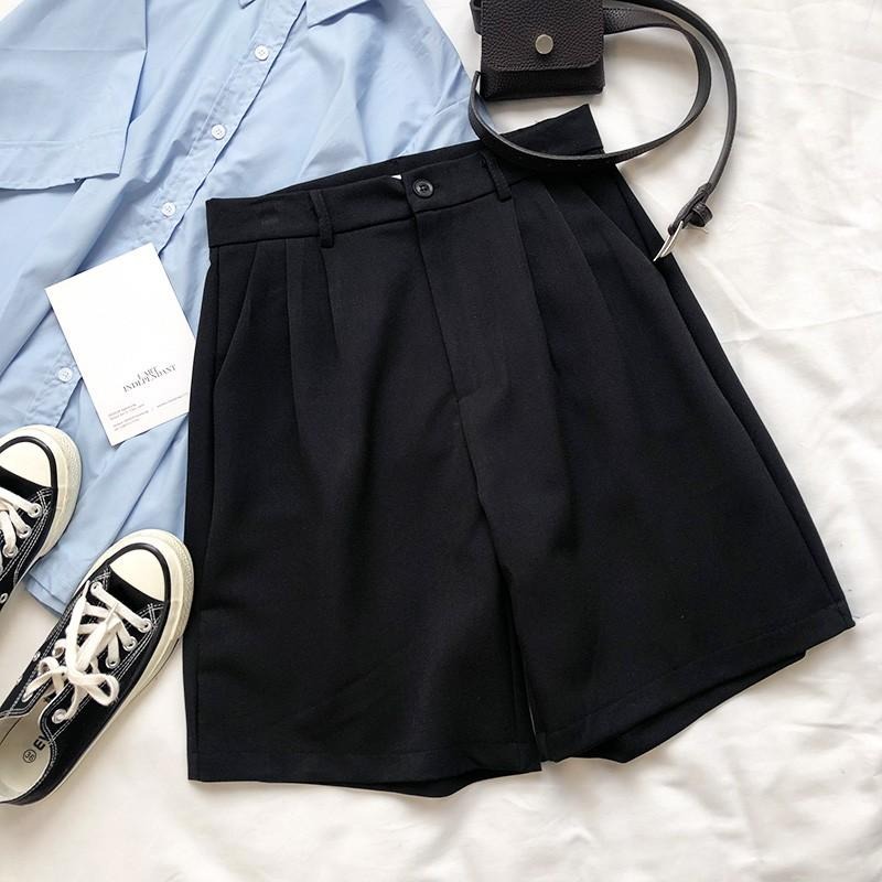 【RENA小舖 台灣現貨每天出】日系女孩👩‍🦳｜休閒西裝闊腿褲_現貨/寬鬆/高腰/顯瘦【R12353】-細節圖2