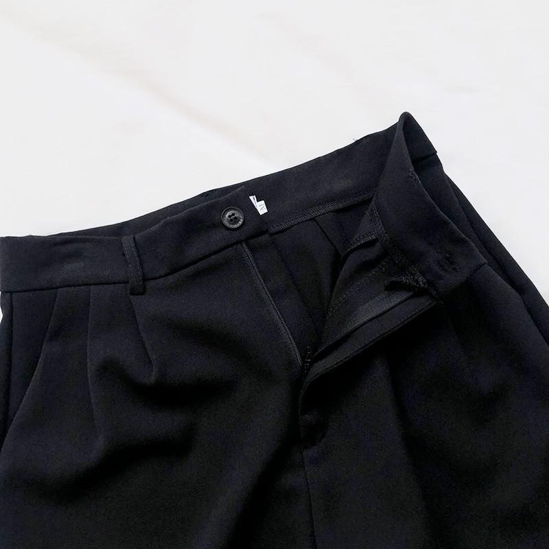 【RENA小舖 台灣現貨每天出】日系女孩👩‍🦳｜休閒西裝闊腿褲_現貨/寬鬆/高腰/顯瘦【R12353】-細節圖3