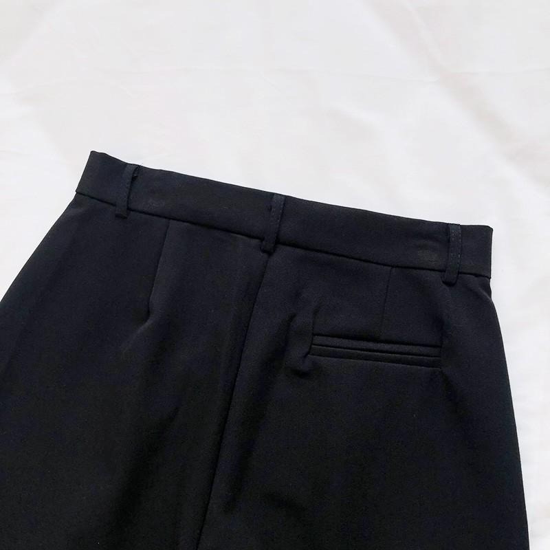 【RENA小舖 台灣現貨每天出】日系女孩👩‍🦳｜休閒西裝闊腿褲_現貨/寬鬆/高腰/顯瘦【R12353】-細節圖4