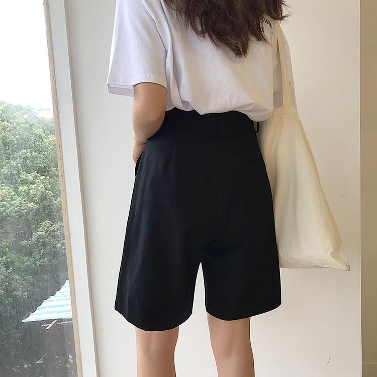 【RENA小舖 台灣現貨每天出】日系女孩👩‍🦳｜休閒西裝闊腿褲_現貨/寬鬆/高腰/顯瘦【R12353】-細節圖9