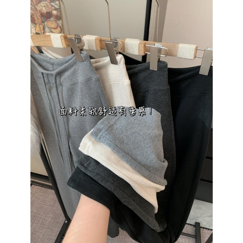 【RENA小舖 台灣現貨每天出】休閒抽繩闊腿褲/寬鬆/鬆緊/長褲/顯瘦/休閒褲/韓系【R22064】-細節圖9