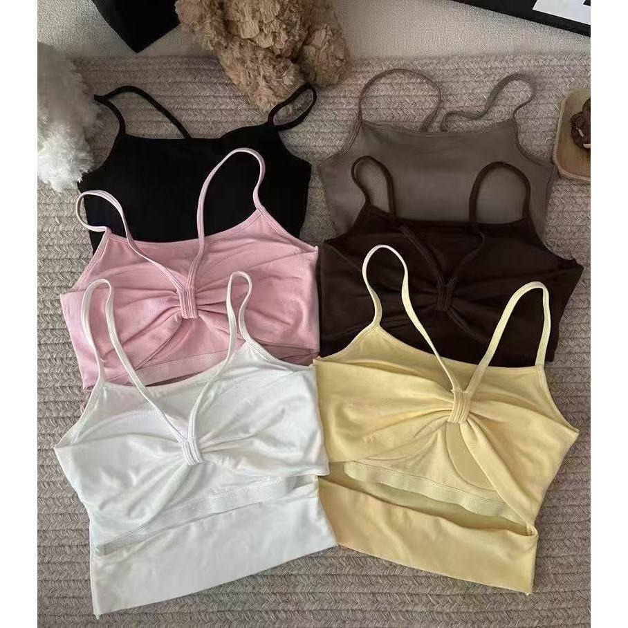 【RENA小舖 台灣現貨每天出】瑜珈內搭/鏤空露背/自帶胸墊/美背吊帶/細肩帶內衣/內衣背心/小可愛【R21948】-細節圖8