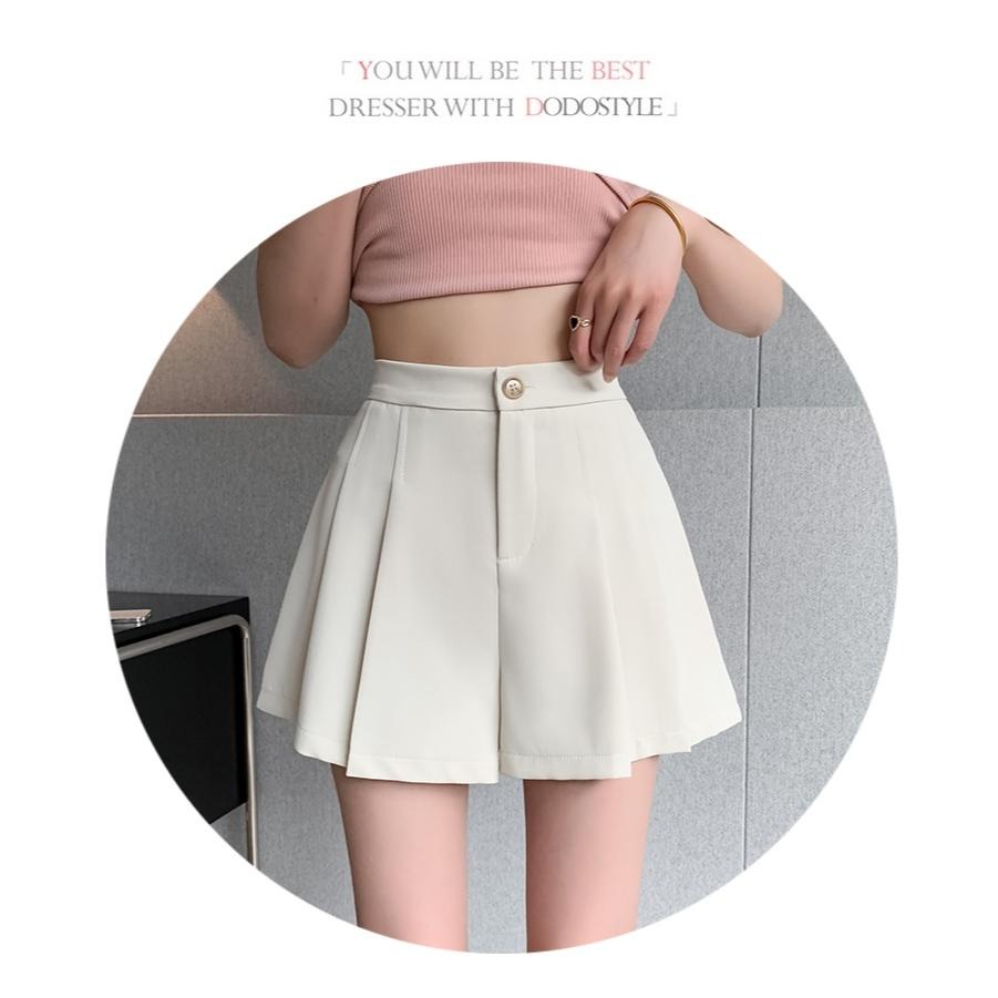 【RENA小舖 台灣現貨每天出】西裝短褲/寬鬆百褶短褲/西裝百褶/西裝A字短褲/高腰西裝短褲【R21985】-細節圖6