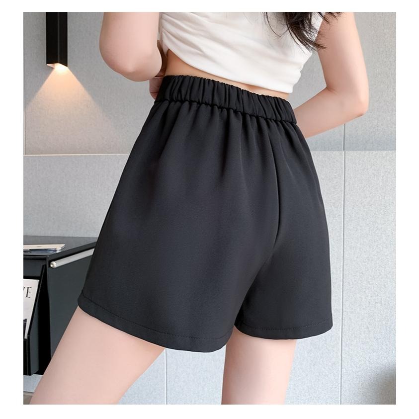 【RENA小舖 台灣現貨每天出】西裝短褲/寬鬆百褶短褲/西裝百褶/西裝A字短褲/高腰西裝短褲【R21985】-細節圖7