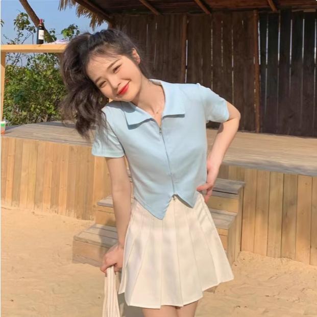 【RENA小舖 台灣現貨每天出】百褶裙/高腰防走光/高腰短裙/半身裙/短裙/學院風/四季百搭【R21943】-細節圖5