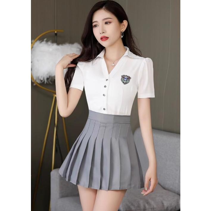 【RENA小舖 台灣現貨每天出】百褶裙/高腰防走光/高腰短裙/半身裙/短裙/學院風/四季百搭【R21943】-細節圖8