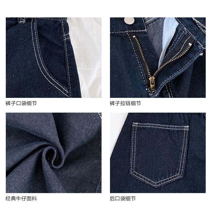 【RENA小舖 台灣現貨每天出】韓妹工裝💜｜明線設計牛仔短褲_顯瘦/高腰/百搭/短褲/牛仔褲【R18249】-細節圖3