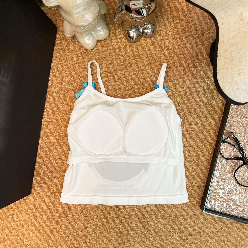 【RENA小舖 台灣現貨每天出】吊帶背心/自帶胸墊/貓貓狗狗/可愛印花背心/甜心辣妹/ins/【R21947】-細節圖2