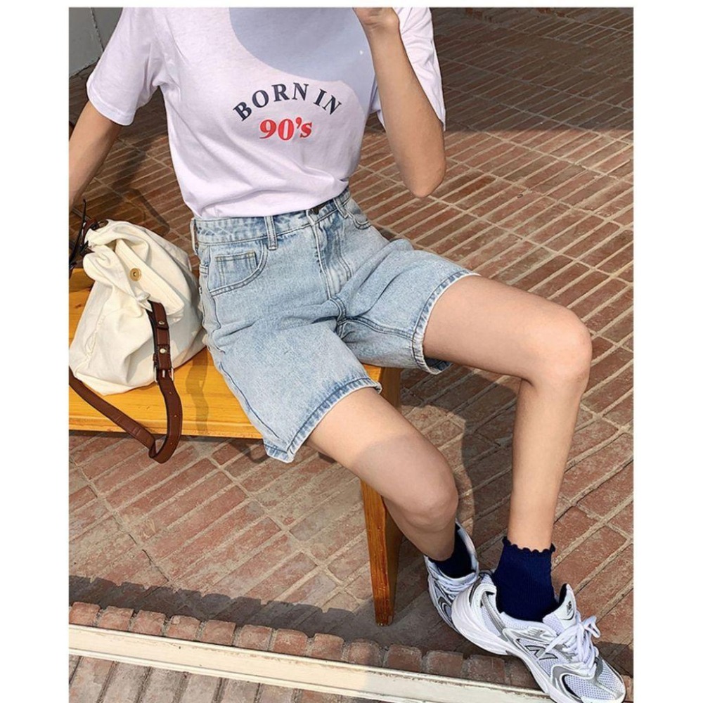 【RENA小舖 台灣現貨每天出】韓版夏日短褲/牛仔短褲/寬送短褲/闊腿短褲/直筒短褲/簡約短褲【R21983】-細節圖6