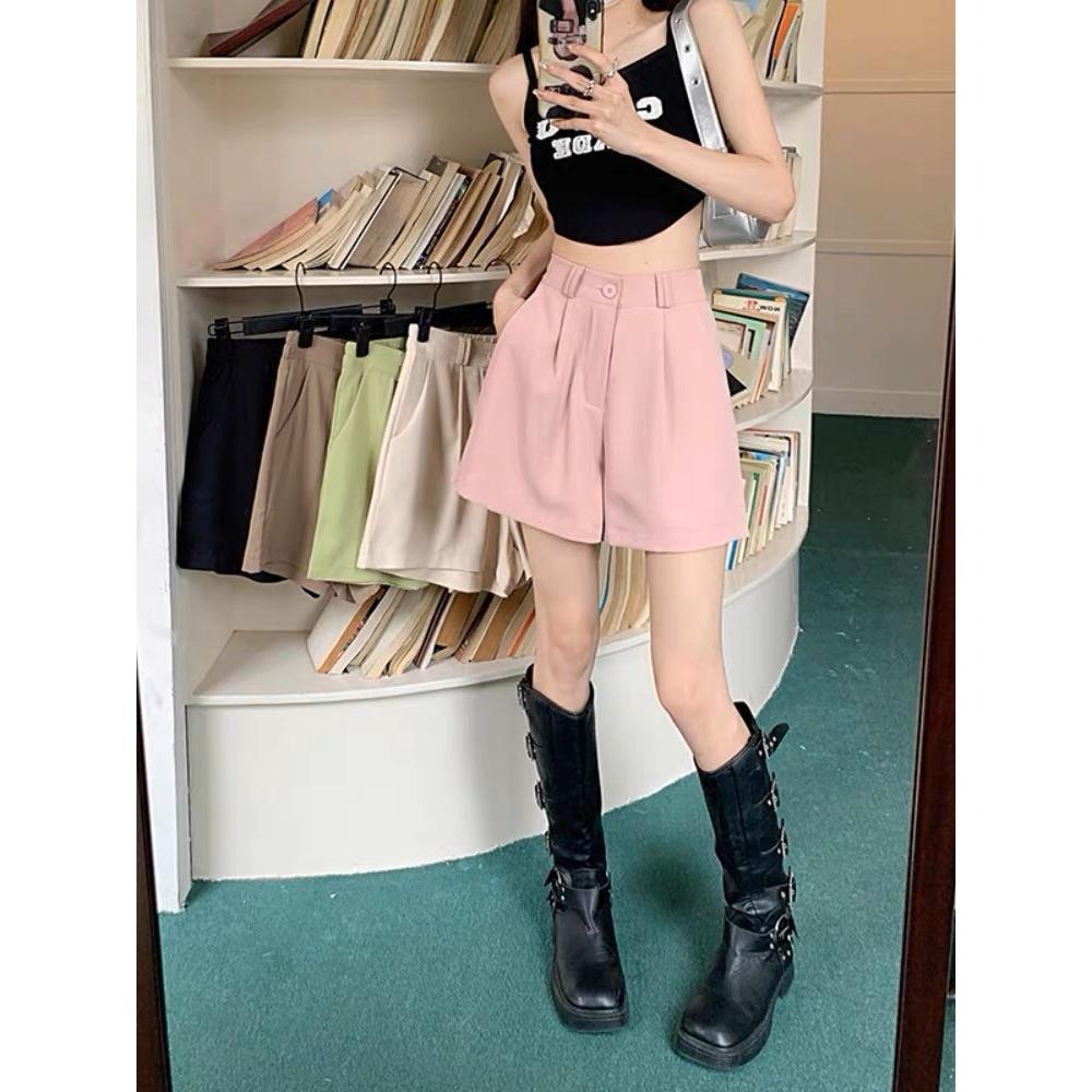 【RENA小舖 台灣現貨每天出】S-XL休閒西裝多色褲_韓系/五分褲/寬鬆/薄款/垂墜/顯瘦/休閒褲【R21547】-細節圖3