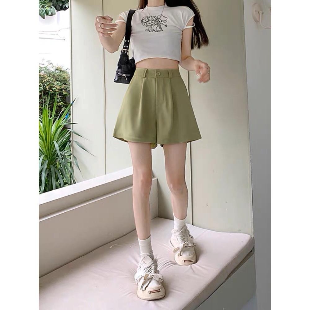 【RENA小舖 台灣現貨每天出】S-XL休閒西裝多色褲_韓系/五分褲/寬鬆/薄款/垂墜/顯瘦/休閒褲【R21547】-細節圖4