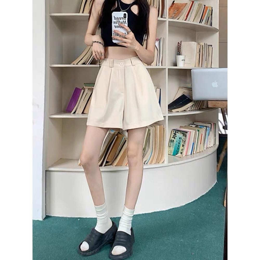 【RENA小舖 台灣現貨每天出】S-XL休閒西裝多色褲_韓系/五分褲/寬鬆/薄款/垂墜/顯瘦/休閒褲【R21547】-細節圖5