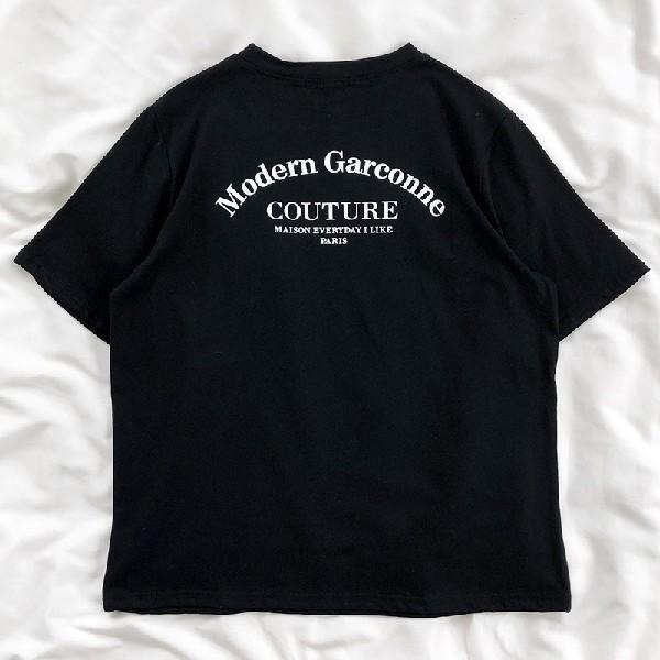 【RENA小舖 台灣現貨每天出】單色簡約♠️｜韓風字母印花T_簡約/夏季/圓領/顯瘦/T恤/上衣/短袖【R15449】-細節圖3