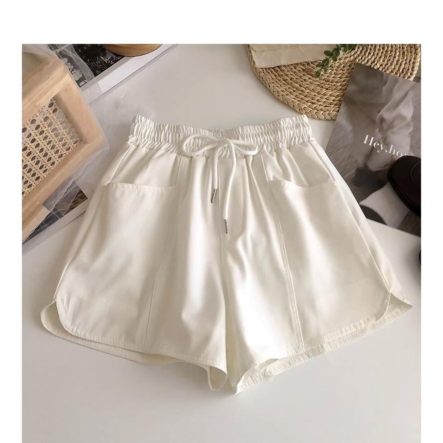 【RENA小舖 台灣現貨每天出】春夏韓版短褲/抽繩休閒短褲/運動短褲/居家/高腰寬鬆短褲/休閒褲【R21927】-細節圖6