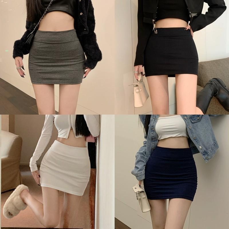 【RENA小舖 台灣現貨每天出】韓版高腰窄裙/修身性感半身裙/彈力顯瘦OL/包臀裙/迷你裙/後媽裙【R21915】-細節圖3