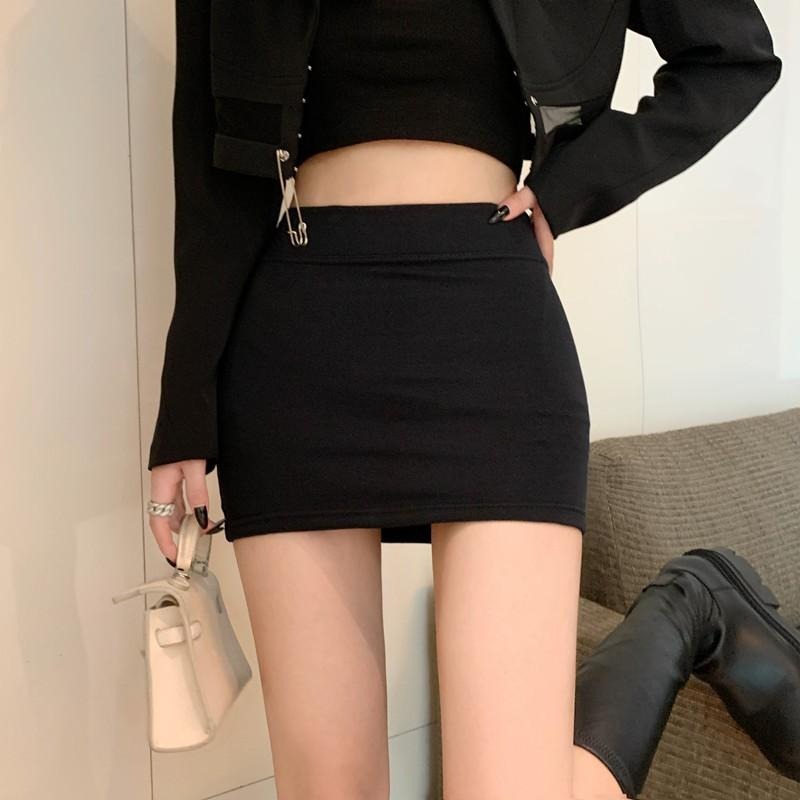 【RENA小舖 台灣現貨每天出】韓版高腰窄裙/修身性感半身裙/彈力顯瘦OL/包臀裙/迷你裙/後媽裙【R21915】-細節圖5