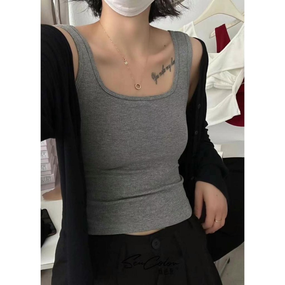 【RENA小舖 台灣現貨每天出】性感美背/挖空美背/吊帶背心/交叉吊帶/露背吊帶/小可愛/小背心【R21854】-細節圖7