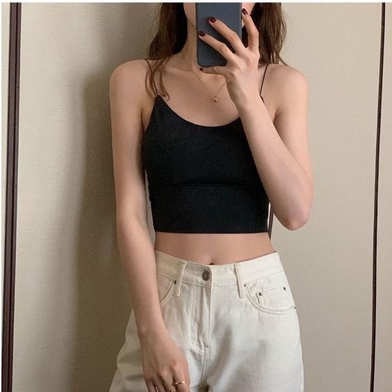 【RENA小舖 台灣現貨每天出】抹胸美背舒適冰絲吊帶背心/小可愛/背心/簡約/少女/辣妹/韓妞【R19964】-細節圖6