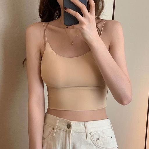 【RENA小舖 台灣現貨每天出】抹胸美背舒適冰絲吊帶背心/小可愛/背心/簡約/少女/辣妹/韓妞【R19964】-細節圖8