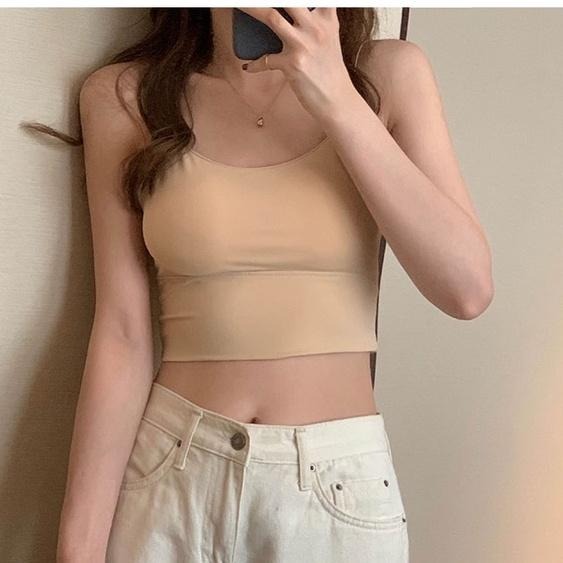 【RENA小舖 台灣現貨每天出】抹胸美背舒適冰絲吊帶背心/小可愛/背心/簡約/少女/辣妹/韓妞【R19964】-細節圖9