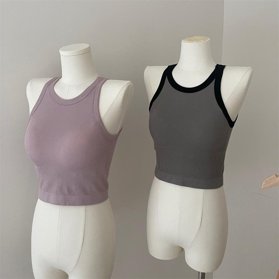 【RENA小舖 台灣現貨每天出】U領背心/棉紗螺旋小可愛/小背心/無袖背心/削肩背心【R21852】-細節圖5