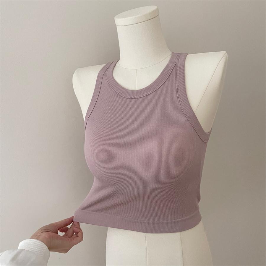 【RENA小舖 台灣現貨每天出】U領背心/棉紗螺旋小可愛/小背心/無袖背心/削肩背心【R21852】-細節圖6