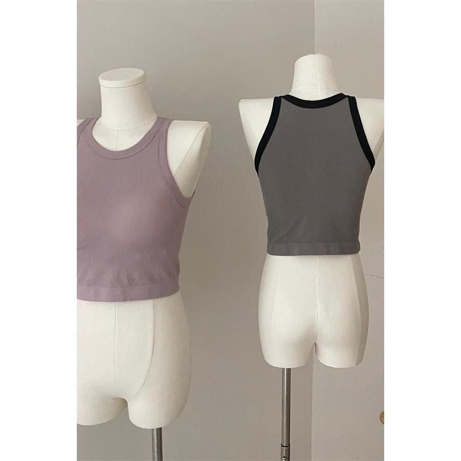 【RENA小舖 台灣現貨每天出】U領背心/棉紗螺旋小可愛/小背心/無袖背心/削肩背心【R21852】-細節圖7