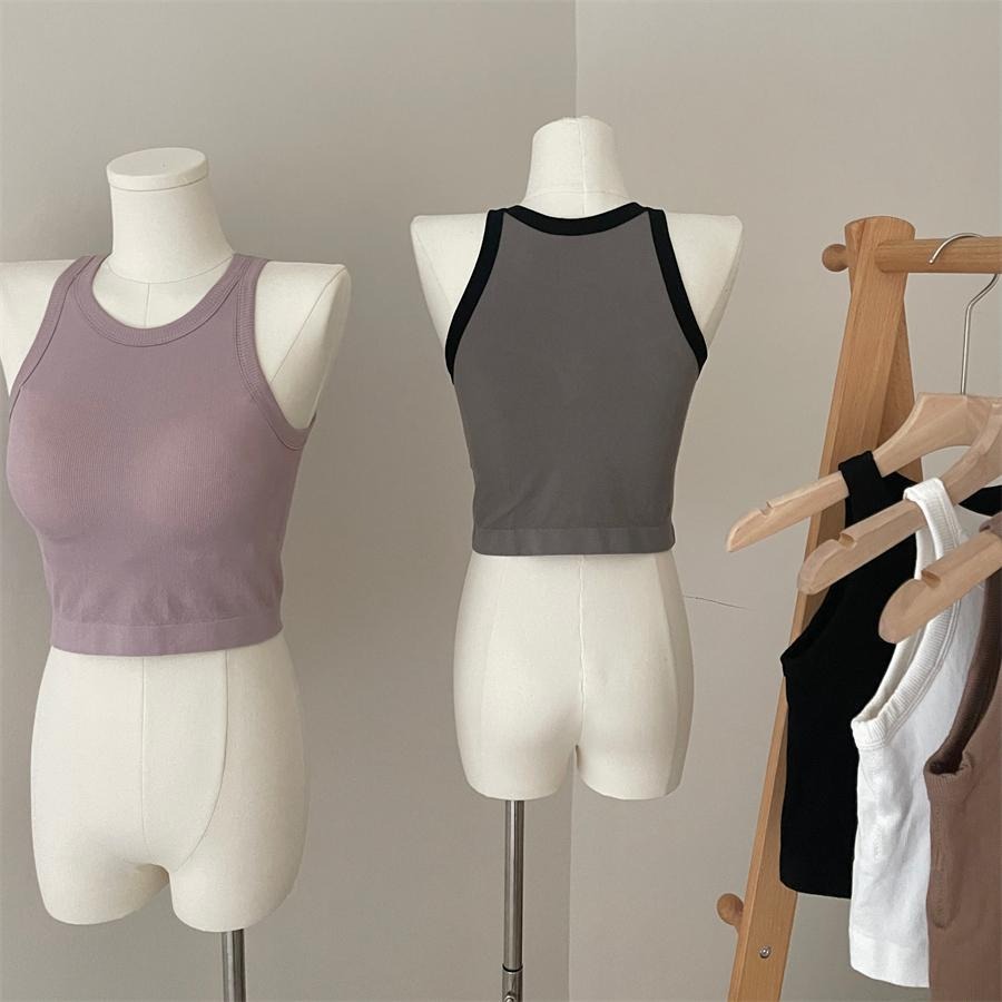 【RENA小舖 台灣現貨每天出】U領背心/棉紗螺旋小可愛/小背心/無袖背心/削肩背心【R21852】-細節圖8