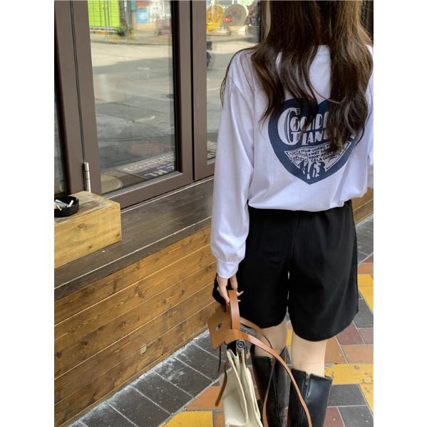 【RENA小舖 台灣現貨每天出】韓版背後印花長袖T恤_寬鬆/個性/修身/長袖上衣/秋季款/內搭【R21618】-細節圖3