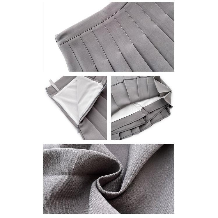 【RENA小舖 台灣現貨每天出】學院風超逆齡😍｜夏日高腰A字防走光抗皺百褶短裙_百褶裙/短裙【R20211】-細節圖4