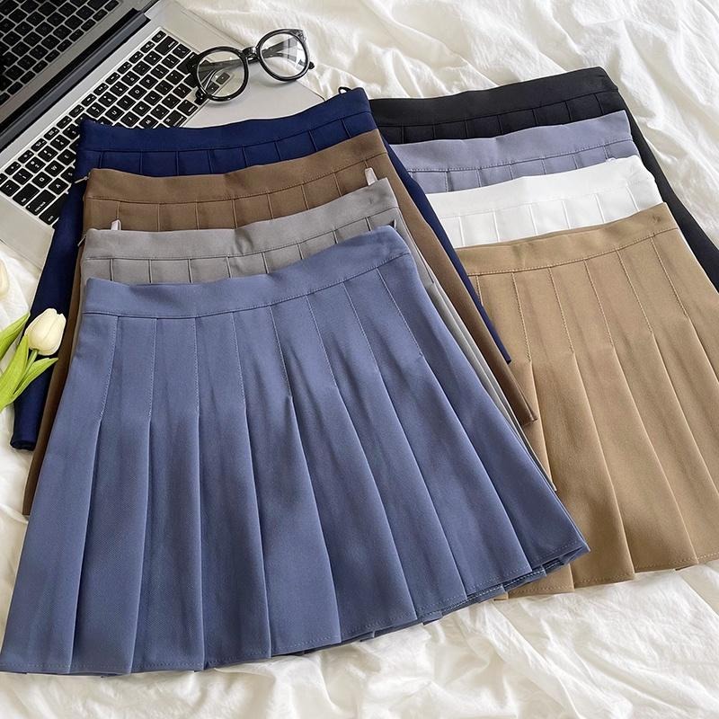 【RENA小舖 台灣現貨每天出】學院風超逆齡😍｜夏日高腰A字防走光抗皺百褶短裙_百褶裙/短裙【R20211】-細節圖5