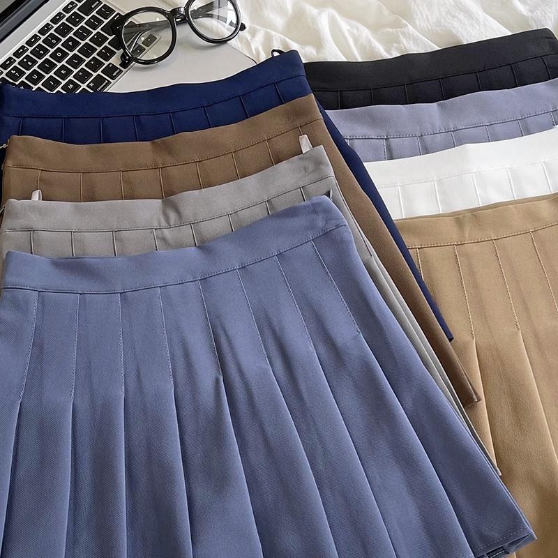 【RENA小舖 台灣現貨每天出】學院風超逆齡😍｜夏日高腰A字防走光抗皺百褶短裙_百褶裙/短裙【R20211】-細節圖6