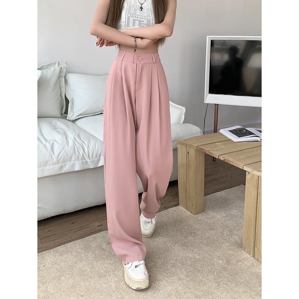 【RENA小舖 台灣現貨每天出】休閒韓版西裝長褲/直筒/寬鬆/鬆緊/長褲/顯瘦/休閒褲/韓系【R21726】-細節圖5