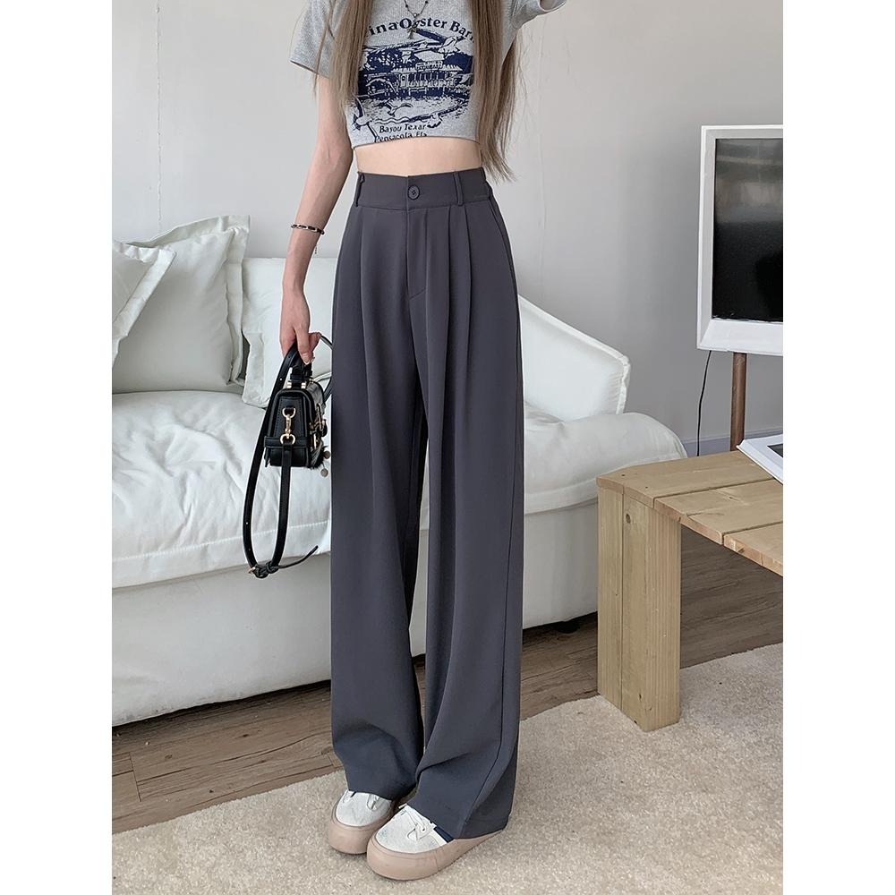 【RENA小舖 台灣現貨每天出】休閒韓版西裝長褲/直筒/寬鬆/鬆緊/長褲/顯瘦/休閒褲/韓系【R21726】-細節圖6