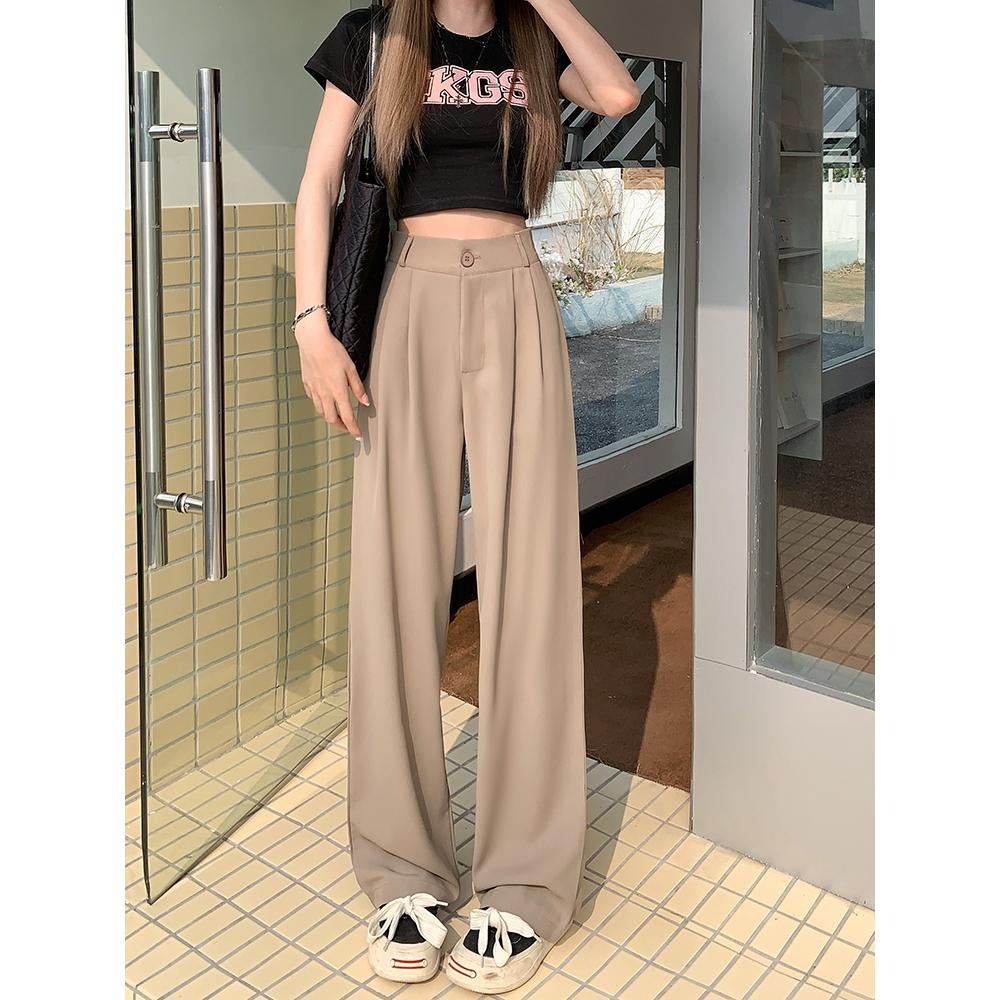 【RENA小舖 台灣現貨每天出】休閒韓版西裝長褲/直筒/寬鬆/鬆緊/長褲/顯瘦/休閒褲/韓系【R21726】-細節圖8