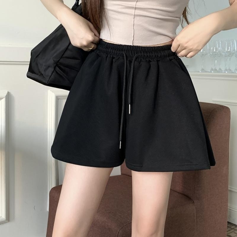 【RENA小舖 台灣現貨每天出】純棉抽繩運動短褲/高腰/透氣/短褲/抽繩短褲/運動短褲女/顯瘦【R21789】-細節圖8