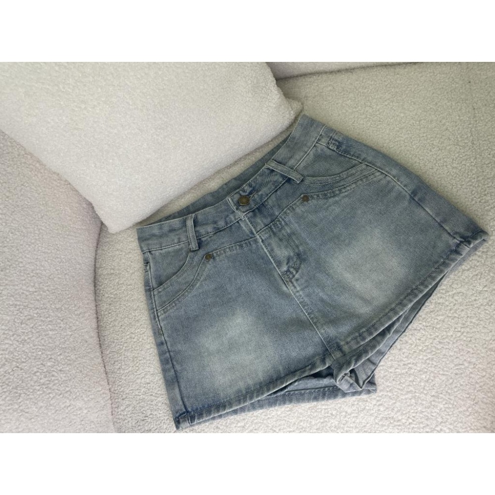 【RENA小舖 台灣現貨每天出】A字形高腰牛仔短裙_春季/A字形短裙/顯瘦/修身/短裙/遮胯【R21755】-細節圖6